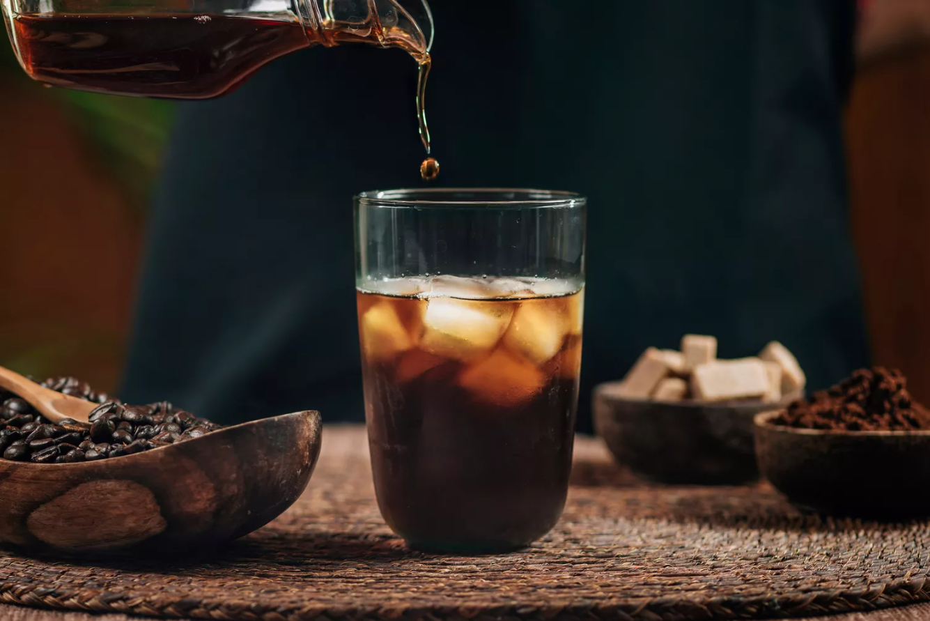 cold brew coffee in the glass